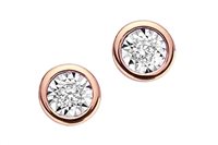 Ohrringe Donna Oro Dame in Rosègold Diamante 0.04 Ct DHOL7385 - DHOL7385